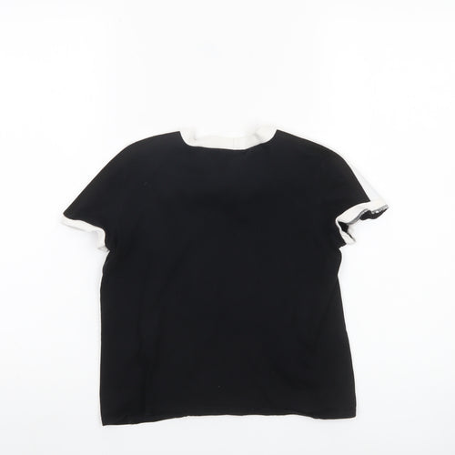 PrettyLittleThing Womens Black Size 6 Ringer T-Shirt Cotton