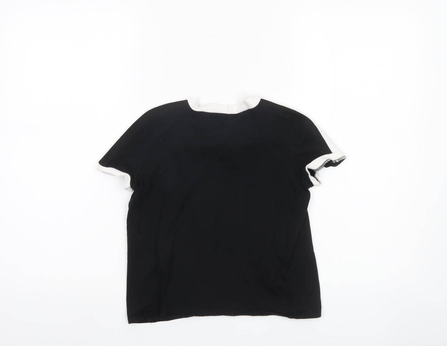 PrettyLittleThing Womens Black Size 6 Ringer T-Shirt Cotton