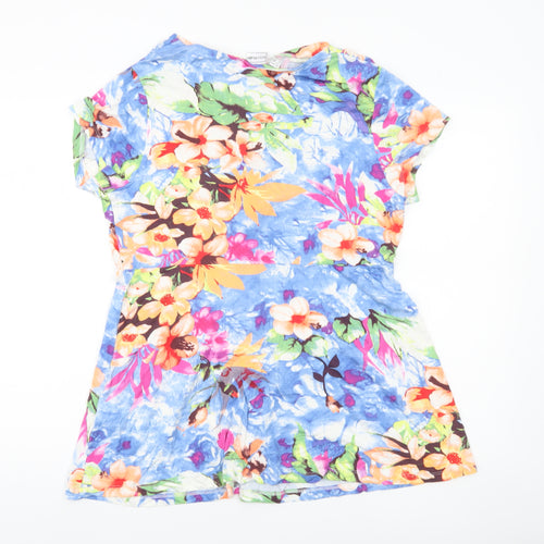 Bodyflirt Women’s Multicoloured Floral Tunic Blouse L Viscose Jersey