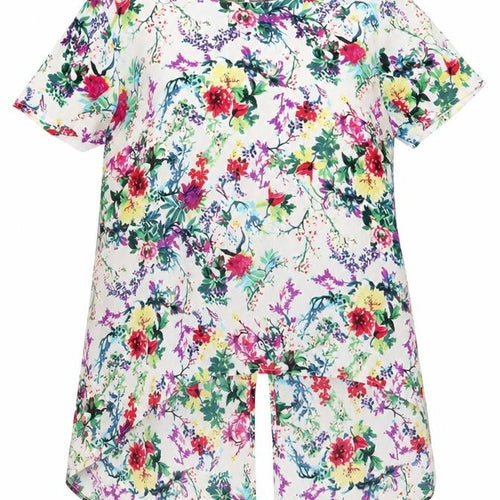Label Be Women’s Multicoloured Floral Blouse UK 16 Short Sleeve
