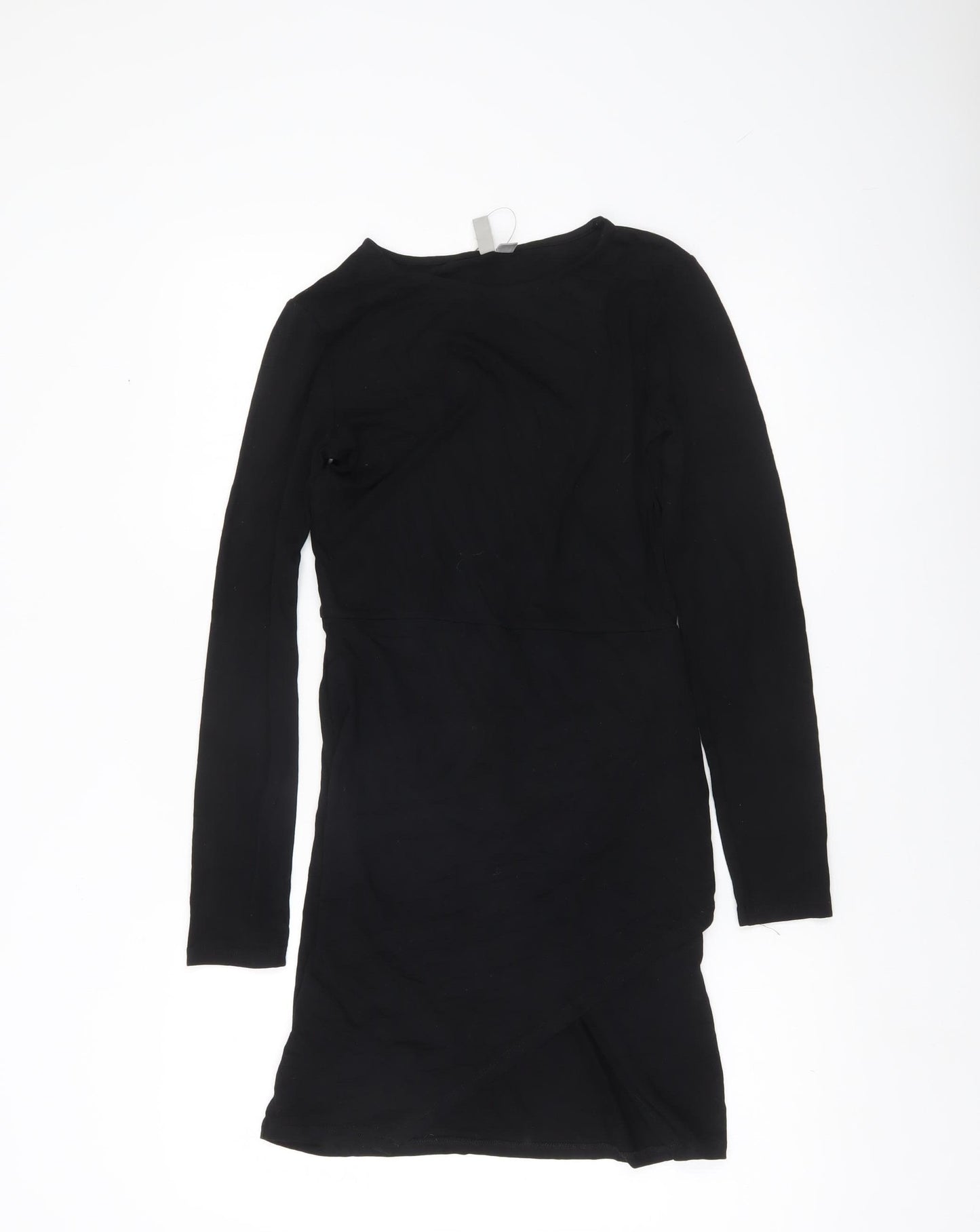 ASOS Women Black Size 10 Bodycon Short Long Sleeve Dress