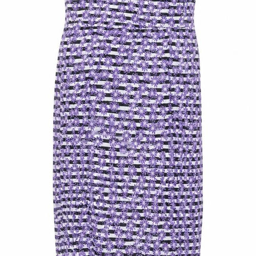 BHS Women’s Purple Floral Strappy Slip Dress L Viscose Summer Casual