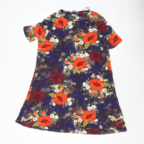 Tu Women’s Multicoloured Floral Shift Dress Size 14