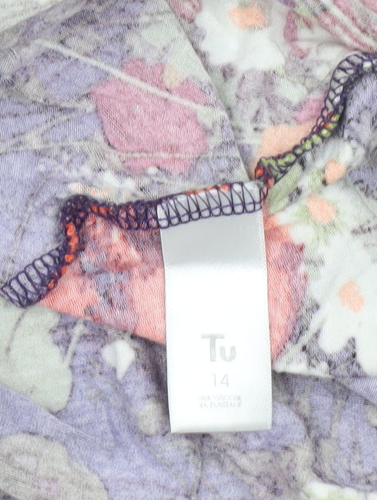 Tu Women’s Multicoloured Floral Shift Dress Size 14
