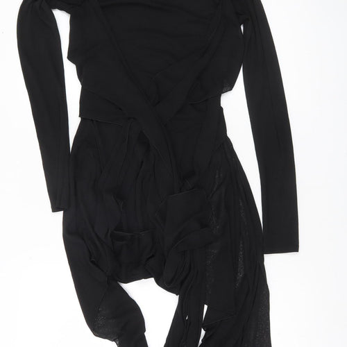 Public Desire Women’s Black Wrap Blouse Top Size 8 Slim Fit Party