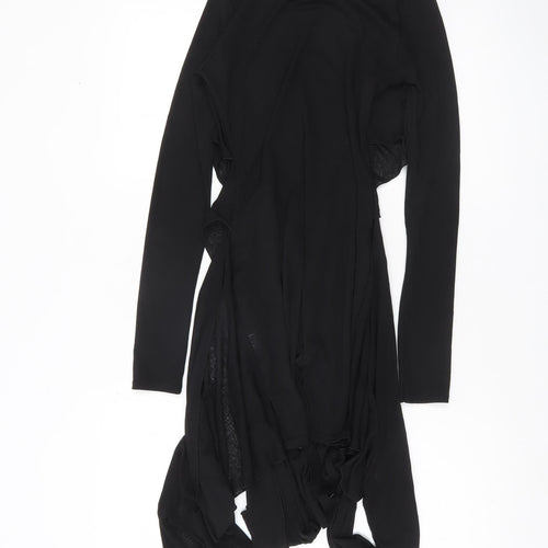 Public Desire Women’s Black Wrap Blouse Top Size 8 Slim Fit Party