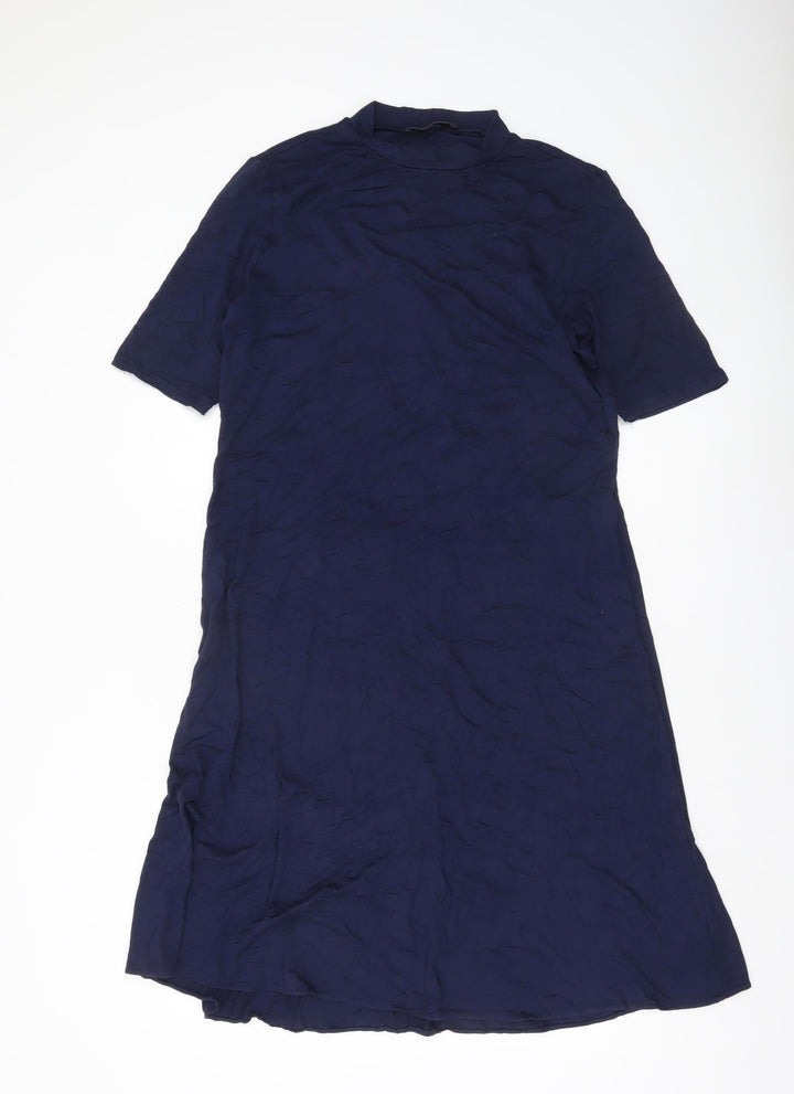Marks and Spencer Womens Blue Size 14 Shift Midi Dress