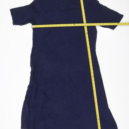 Marks and Spencer Womens Blue Size 14 Shift Midi Dress