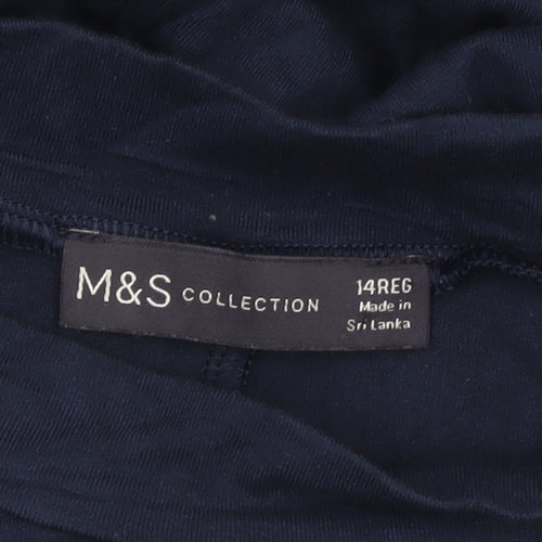 Marks and Spencer Womens Blue Size 14 Shift Midi Dress