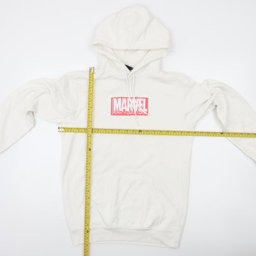 H&M Marvel Men’s White XS Pullover Hoodie Graphic Logo