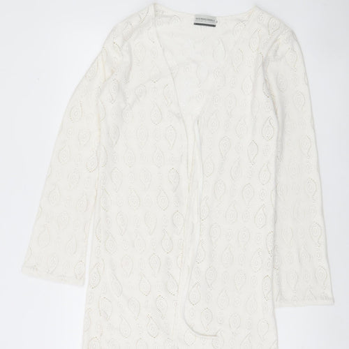 Internacionale Women White Paisley Crochet Swimwear Cover Up M