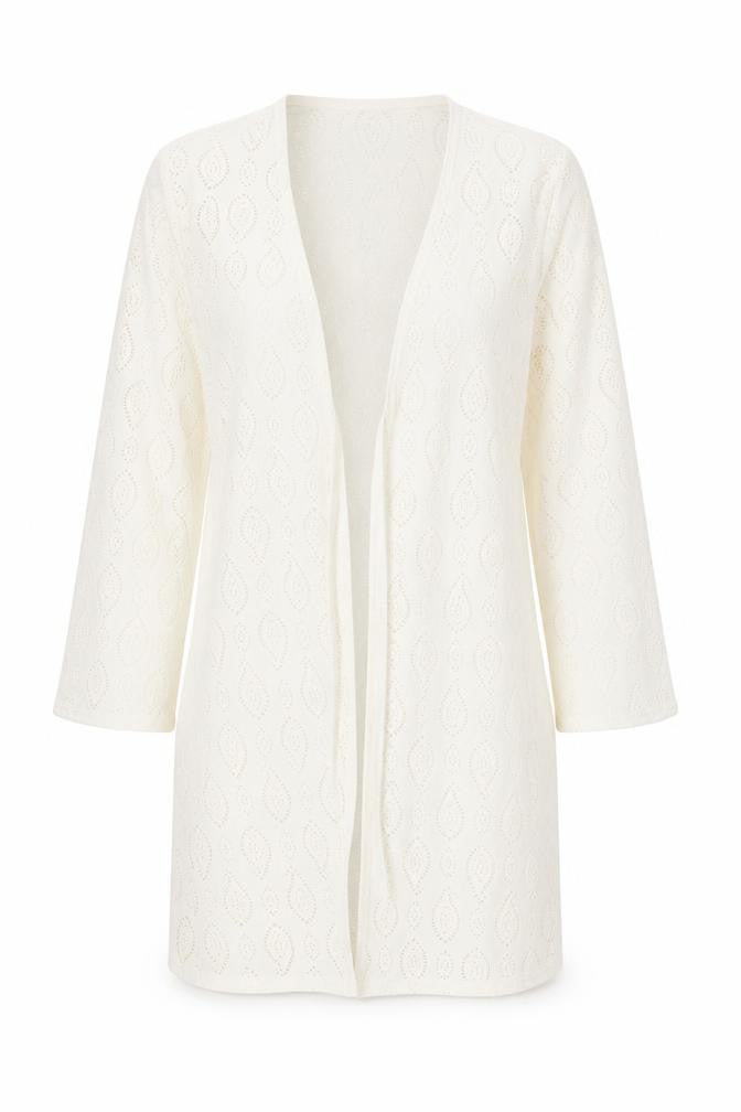 Internacionale Women White Paisley Crochet Swimwear Cover Up M
