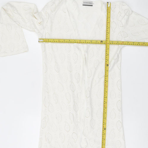 Internacionale Women White Paisley Crochet Swimwear Cover Up M