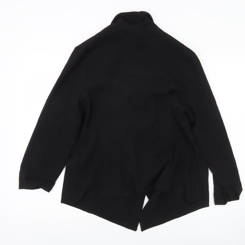 Wallis Women’s Black Jacket Size 14 Mid-Length Open Front Classic Style
