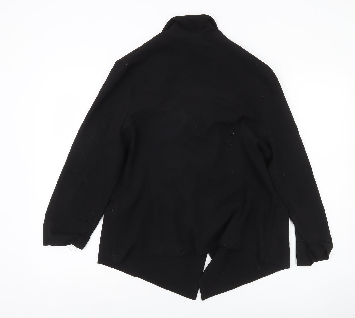 Wallis Women’s Black Jacket Size 14 Mid-Length Open Front Classic Style
