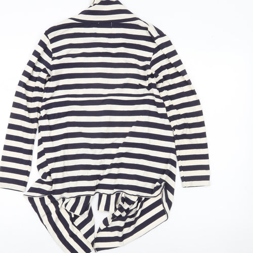 Masai Women Black White Striped Jersey Jacket Size S Relaxed Fit