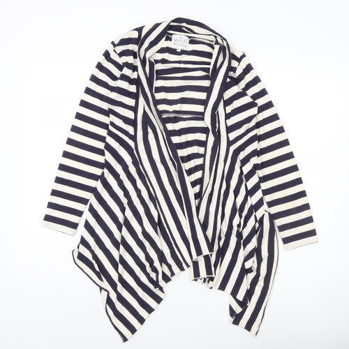Masai Women Black White Striped Jersey Jacket Size S Relaxed Fit