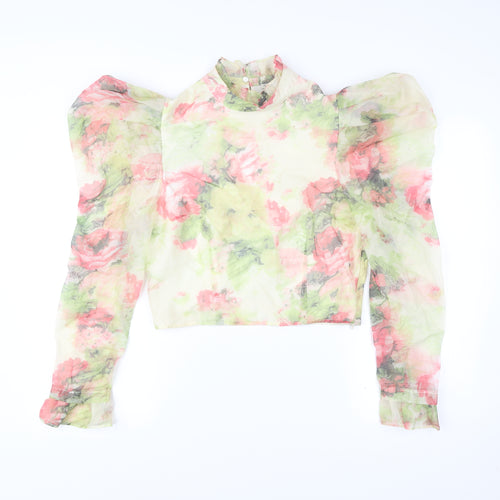 River Island Women’s Multicoloured Floral Puff Sleeve Blouse Size 12