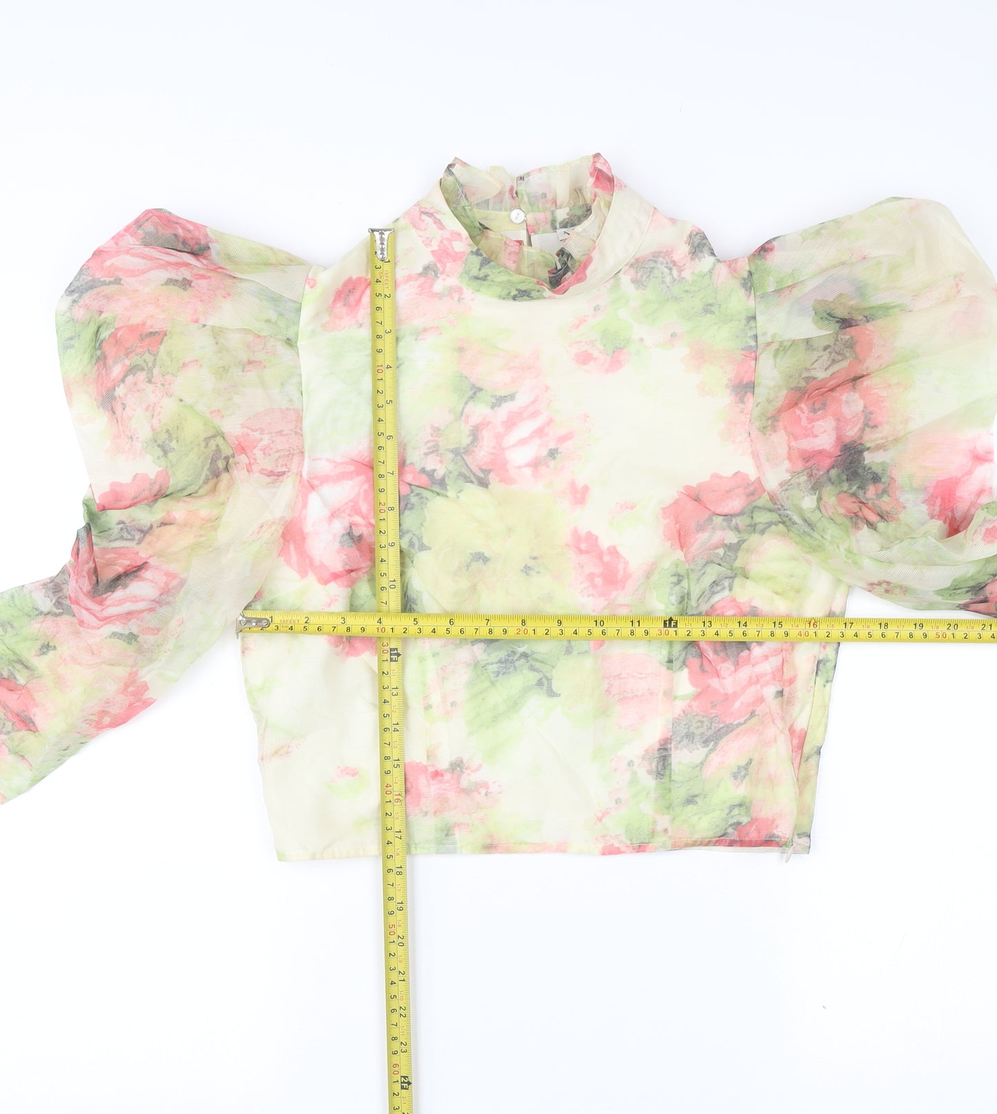 River Island Women’s Multicoloured Floral Puff Sleeve Blouse Size 12