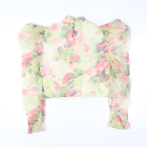 River Island Women’s Multicoloured Floral Puff Sleeve Blouse Size 12