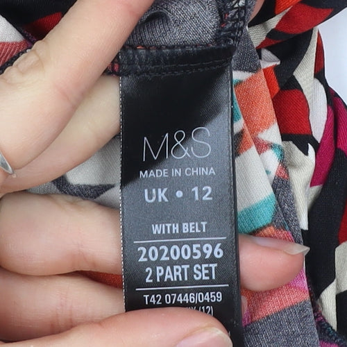 Marks and Spencer Women’s Multicoloured Size 12 Fit & Flare Dress