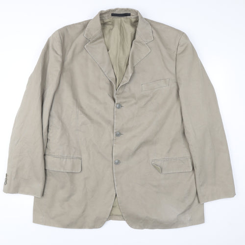 Marks and Spencer Men’s Beige XL Blazer Cotton Classic Fit