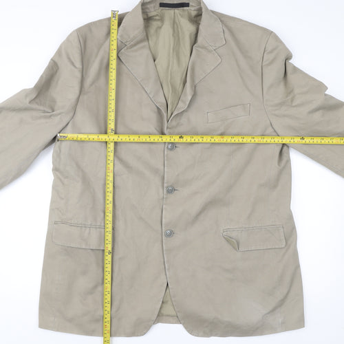 Marks and Spencer Men’s Beige XL Blazer Cotton Classic Fit