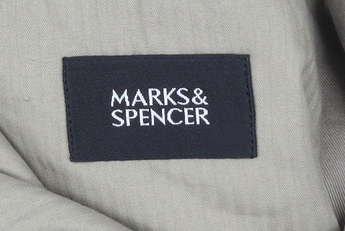 Marks and Spencer Men’s Beige XL Blazer Cotton Classic Fit
