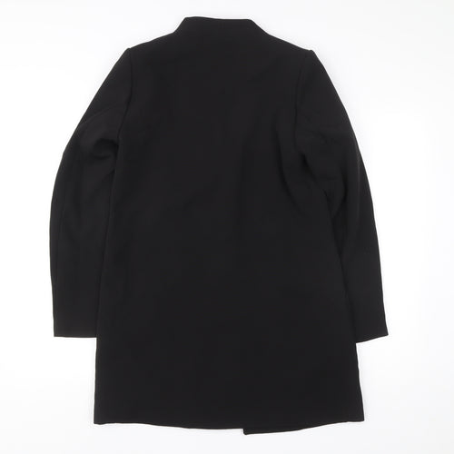 H&M Women’s Black Mid-Length Overcoat Size 8 Polyester Blend