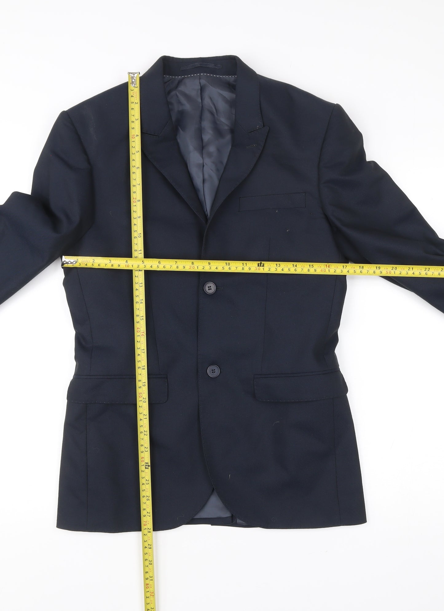 Topman Men’s Navy Blue Slim Fit Suit Jacket Size 36R