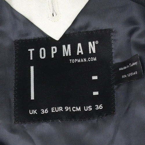 Topman Men’s Navy Blue Slim Fit Suit Jacket Size 36R