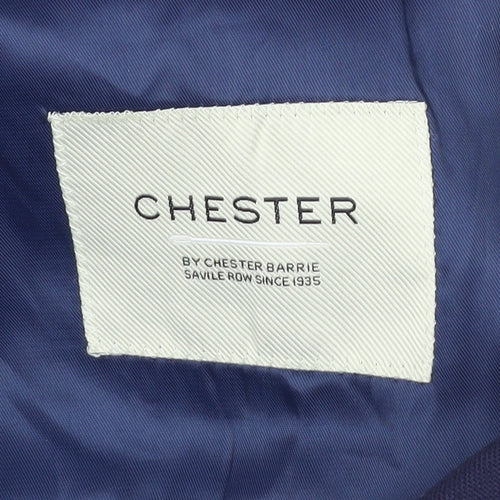 Chester Barrie Men’s Blue 40R Wool Single-Breasted Blazer Jacket