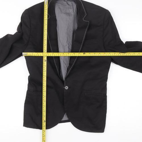 Topman Men’s Black Slim Fit Blazer Jacket UK 40 Chest