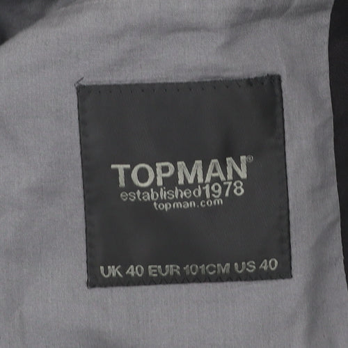 Topman Men’s Black Slim Fit Blazer Jacket UK 40 Chest