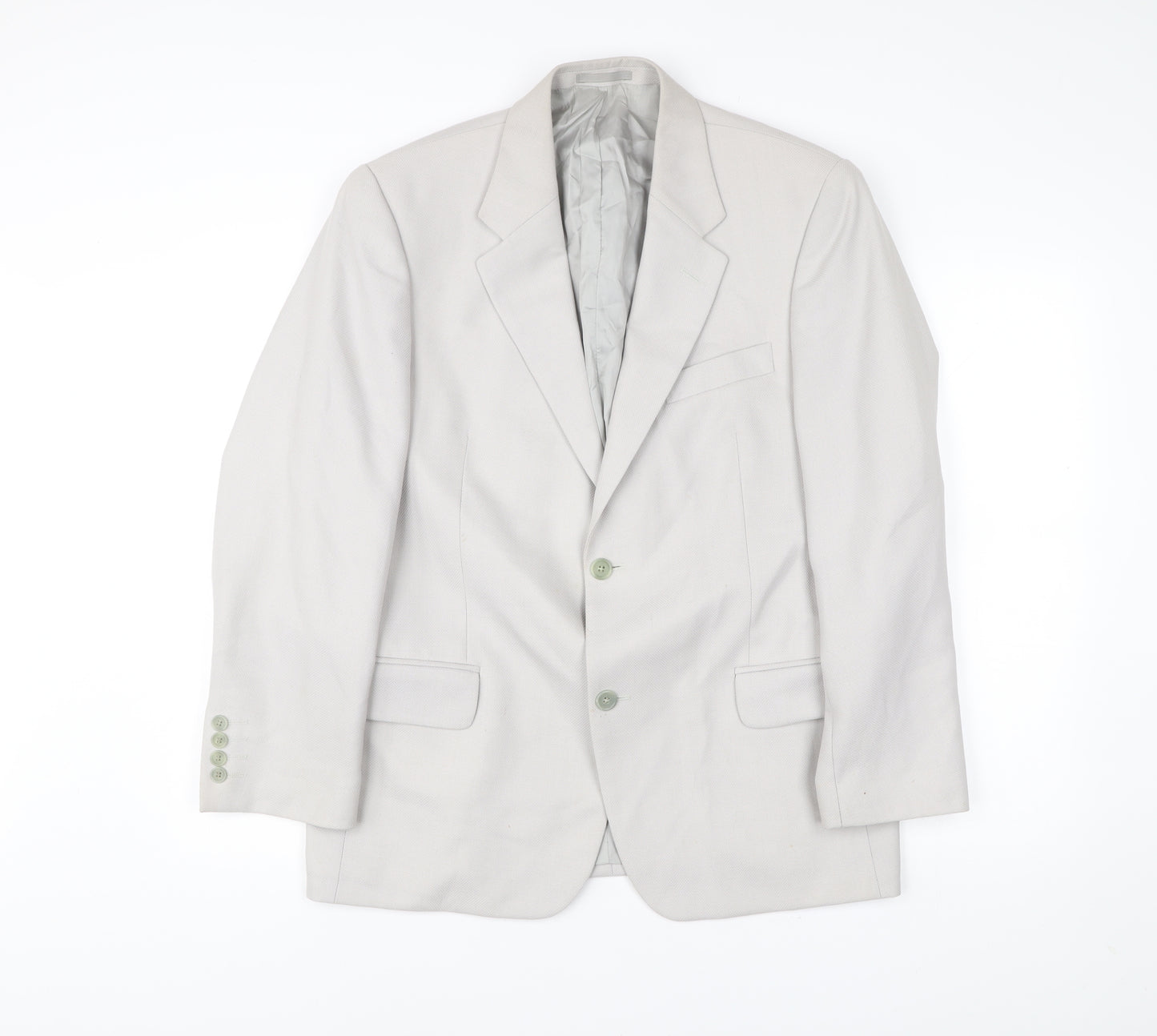 Nicholas Rowe Mens Beige 40 Chest Wool Blend Blazer Jacket