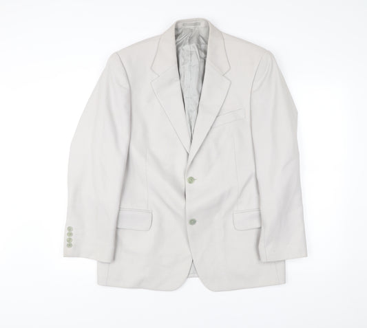 Nicholas Rowe Mens Beige 40 Chest Wool Blend Blazer Jacket