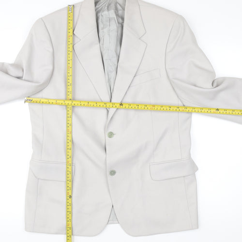 Nicholas Rowe Mens Beige 40 Chest Wool Blend Blazer Jacket