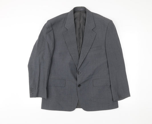 Greenwoods Men's Grey 40S Wool Blend Blazer Jacket Classic Formal
