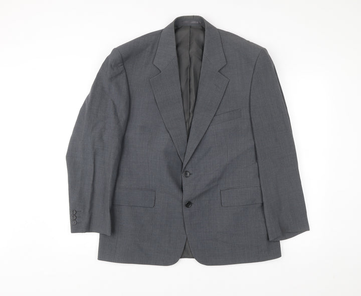 Greenwoods Men's Grey 40S Wool Blend Blazer Jacket Classic Formal