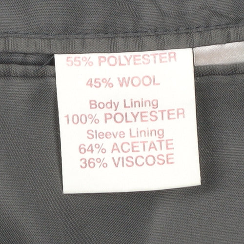 Greenwoods Men's Grey 40S Wool Blend Blazer Jacket Classic Formal