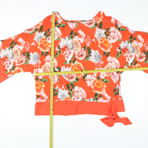 Dorothy Perkins Women’s Multicoloured Floral Kimono Blouse 3/4 Sleeve UK 16