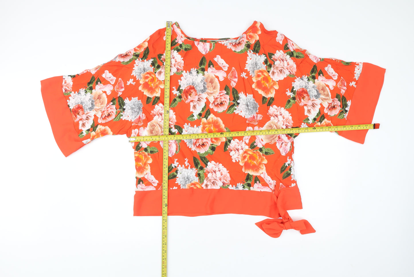 Dorothy Perkins Women’s Multicoloured Floral Kimono Blouse 3/4 Sleeve UK 16