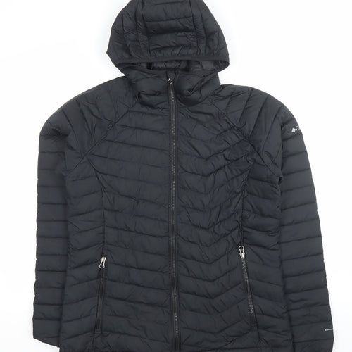 Columbia Womens Black L Hooded Puffer Jacket Winter Coat
