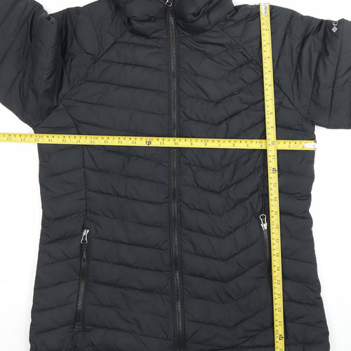 Columbia Womens Black L Hooded Puffer Jacket Winter Coat