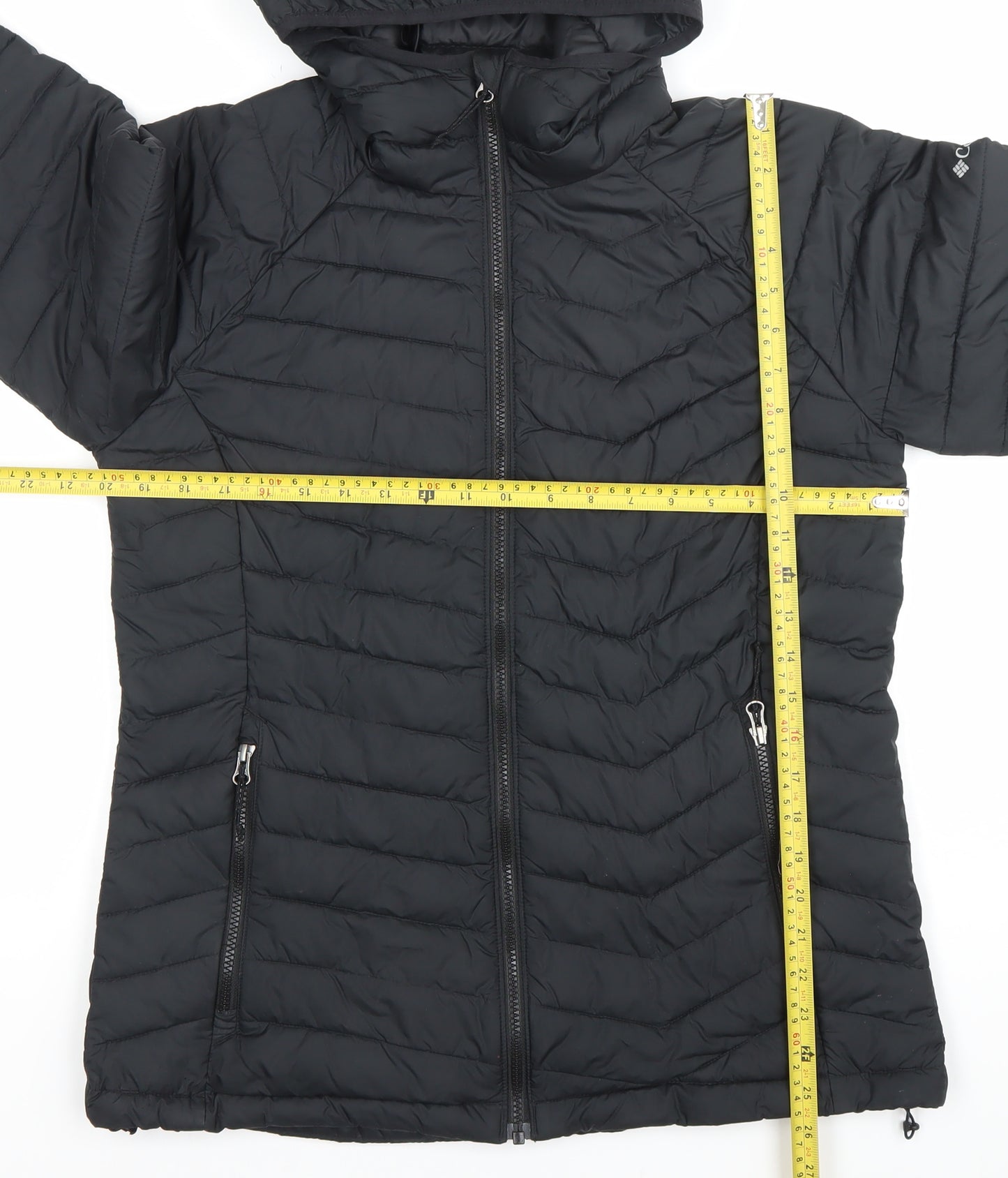 Columbia Womens Black L Hooded Puffer Jacket Winter Coat