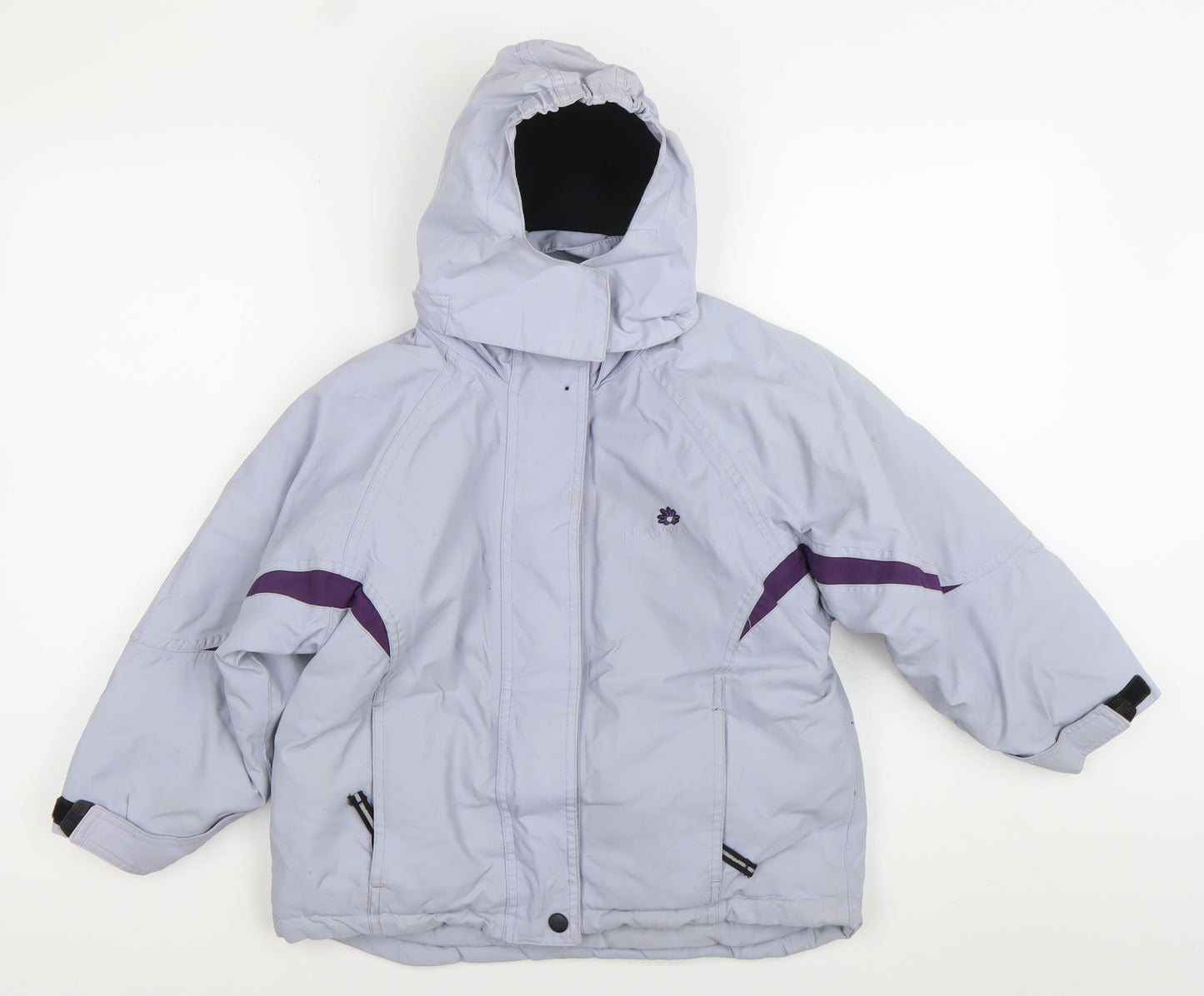 Nevisport Girls Grey Ski Jacket 6 Years Waterproof Hooded Winter Coat
