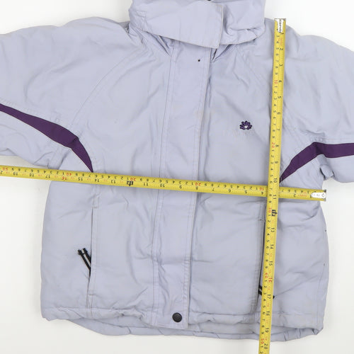 Nevisport Girls Grey Ski Jacket 6 Years Waterproof Hooded Winter Coat