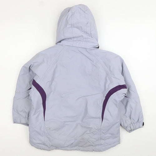 Nevisport Girls Grey Ski Jacket 6 Years Waterproof Hooded Winter Coat