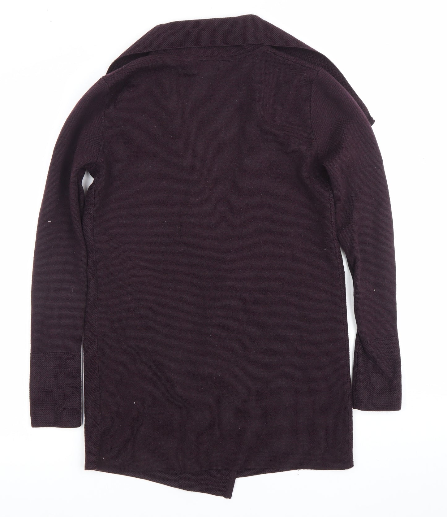 Jigsaw Womens Purple Wool Cardigan XS Long Sleeve V-Neck