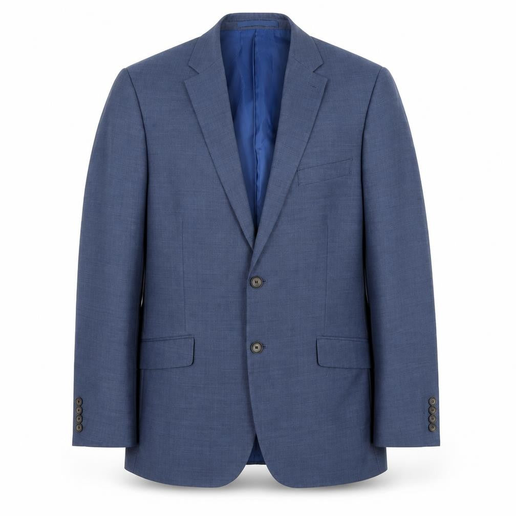 Front view of Marks & Spencer Men’s Blue Wool Blend Suit Jacket 40in Chest M